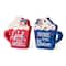 Glitzhome® Patriotic Americana Coffee Cup Table Décor Set